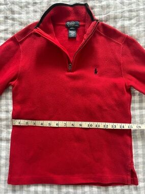 Polo by Ralph Lauren Red Quarter-Zip Sweater